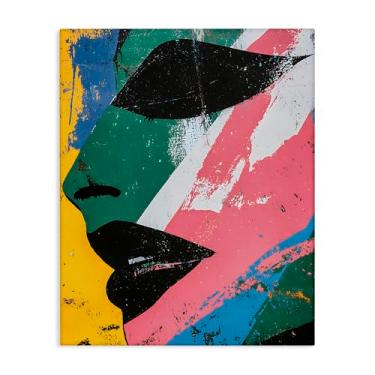 Imagem de Stupell Industries Design de arte de parede em tela de rosto fractal dinâmico por Walker Noble, 61 x 76 cm