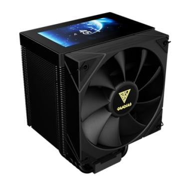 Imagem de GAMDIAS Boreas Refrigerador de ar para CPU M2-61L, capa superior de tela LCD IPS de 4,3 polegadas, 6 tubos de calor de cobre, dissipador de calor de alumínio, ventilador PWM de baixo ruído de 120 mm