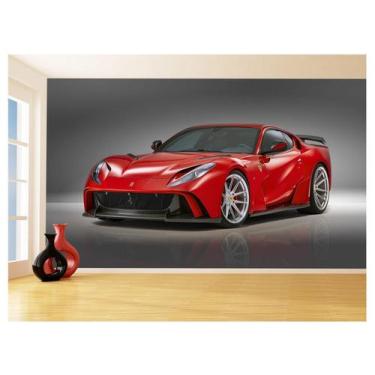 Imagem de Papel De Parede 3D Carro Ferrari Vermelha Pista 3,5M Car129 - Você Dec