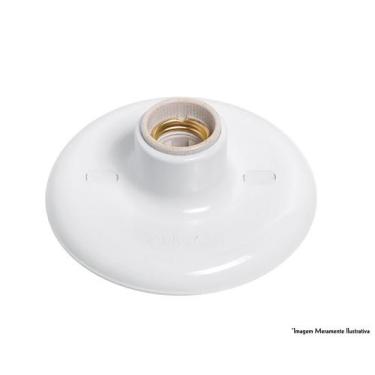 Imagem de Plafon Pluzie Br Soq Porc 100W 8508 c/10pcs