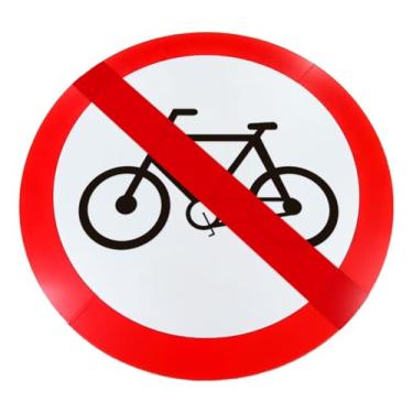 Imagem de Kit 3 Placas de Sinalização, Condomínio, Proibido Trânsito de Bicicletas, 40cm, em ACM 3mm (alumínio composto)