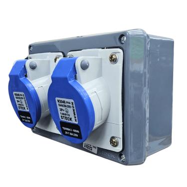 Imagem de Quadro Sobrepor C/ Tomada Industrial 2xN3046 IP-44 Cód. S304128 – Steck