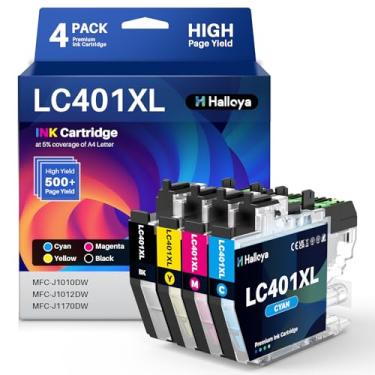 Imagem de Substituição de cartuchos de tinta LC401XL LC401 MFC-J1010DW compatível com impressora Brother LC 401XL LC 401 Use com MFC-J1010DW MFC-J1012DW MFC-J1170DW Impressora (preto, ciano, magenta, amarelo