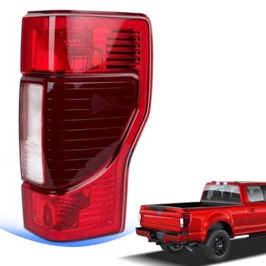 Imagem de STRAUTOS Luzes traseiras compatíveis com Ford F250 F350 Super Duty 2020 2021 2022 Acessórios de luz traseira tipo halogênio substituem LC3Z13404A LC3Z13404D (com ponto cego, lado direito do passageiro