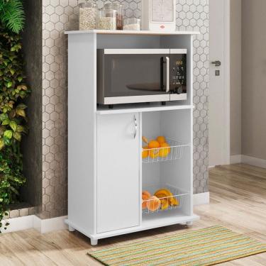 Imagem de Balcão de Cozinha Siena 1 Porta Branco New - Pnr Móveis