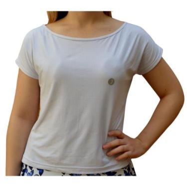 Imagem de Blusa Fitness Feminina Proteção Uv50+ Dryfit Poliamida Gola Canoa Moda