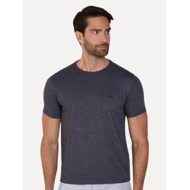 Imagem de Camiseta Dudalina Masculina Sobretin Melange Chumbo Mescla, S/P