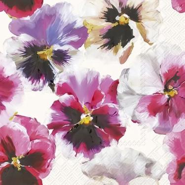 Imagem de Guardanapo para Decoupage Ihr 33x33 Flore Viola Branca C/ 20 Unidade -