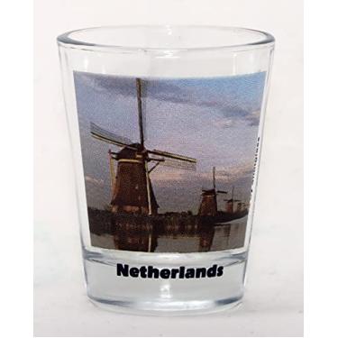 Imagem de Vidro cortado para foto Netherlands Windmills