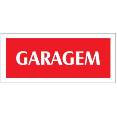 Imagem de Placa - garagem - vermelha / em ps 20 x 7cm emplac br