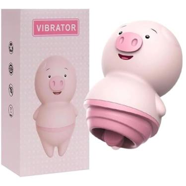 Imagem de Vibrador Porquinho Língua Massageador Clitóris Recarregável