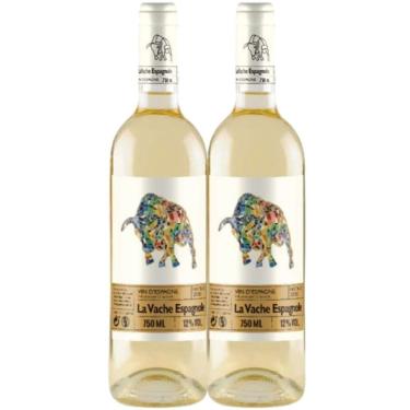 Imagem de Kit 2 Garrafas Vinho Branco La Vache Espagnole Macabeo 750ml