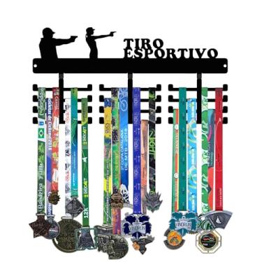 Imagem de Porta Medalhas em Aço - 50 Medalhas - Tiro Esportivo