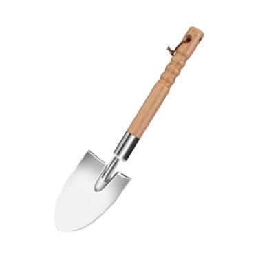 Imagem de WeiLaiKeQi Pás de jardim, pás de mão, ferramenta portátil de escavação, aço inoxidável, leve para agricultura, gramado, quintal, escavação ao ar livre, Trianglar