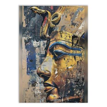 Imagem de Placa Decorativa Faraó Grafite Arte De Rua Banksy Decoração Poster Quarto Sala
