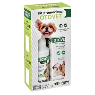 Imagem de Kit Otovet 20ml + Otovet Limp 100ml Cães e Gatos - Biofarm