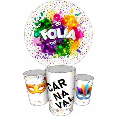 Imagem de Trio Capas Cilindro + Painel Redondo 1,50m Carnaval - Fadrix, K1CNV000