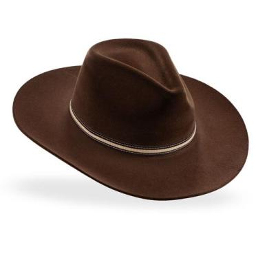 Imagem de chapéu de feltro 8 segundos, Marrom, GG, feltro 