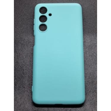 Imagem de Capa Silicone Aveludada para Samsung M54 (Azul-turquesa)