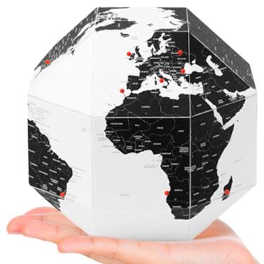 Imagem de Forest & Twelfth Dearworld, O Globo Com 50 Pins, Mapa 3D Para Decoração De Casa, Negócios E Escritório, Papel Grosso Alta Qualidade, Montagem Em Segundos, Presente Perfeito Viajantes (Nomes Países D