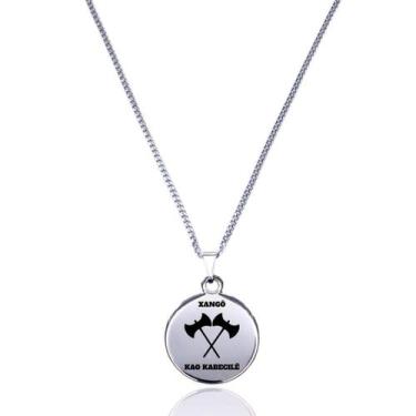 Imagem de Colar Medalha Orixá Xangô Machados Proteção Espiritual - Balaio de San