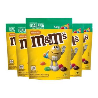 Imagem de 5 Pacotes Chocolate M&m's 148g - Escolha o Sabor
