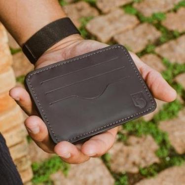 Imagem de Carteira Mágica Couro Legítimo Elástico RFID Antifurto CNH-Masculino