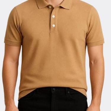 Imagem de Camisa Polo Masculina Manga Curta Clássica com Gola e Botões Conforto e Estilo-Masculino