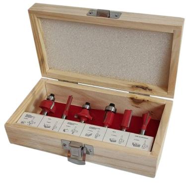 Imagem de Kit 6 Fresas Retas Haste 1/4 Para Tupia  Htom