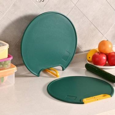 Imagem de Tábua de Corte Cozinha Tábua de Carne Antibacteriana a Prova de Mofo com Suporte em Pé para Cozinha