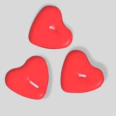 Imagem de Kit 3 Velas Românticas Coração c/ Recipiente Metálico. - SIGILO SEX SH