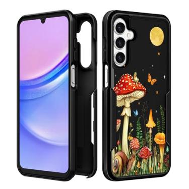 Imagem de Plakill Capa de telefone feminina para Galaxy A14 5G - Capa feminina fofa kawaii, estética, design exclusivo, cogumelo, lua, cogumelo, resistente, à prova de choque, grau militar, adolescentes para