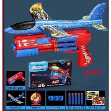 Imagem de Brinquedo Avião Planador Isopor Brinquedo Flexível Atira Voa De Verdad