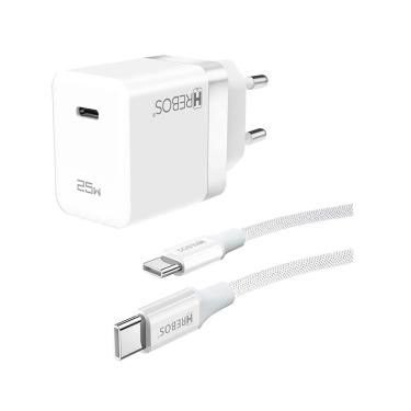 Imagem de Carregador Hrebos Crg-500c Usb-c Turbo 25w Preto