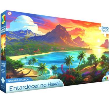 Imagem de Quebra Cabeça Puzzle Entardecer no Havai 2000 Peças - GGB Brinquedos