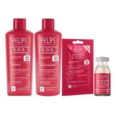 Imagem de Kit Especial SOS Recontrução Felps Professional 4 em 1