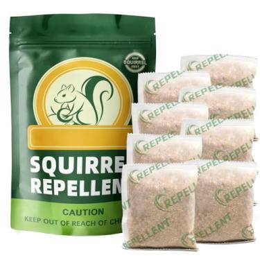 Imagem de Repelente de esquilos ao ar livre, repelente de esquilos terrestres, repelente de esquilos, repelente de esquilos para alimentadores de jardim/pássaros/sótão e quintal, repelente natural de esquilo e