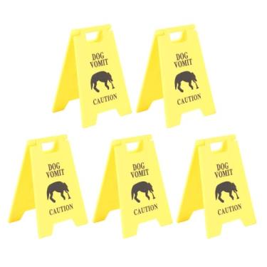 Imagem de ASHATA Cuidado de Vômito de Gato Engraçado, Mini -Gato Cão de Avomando Placar de Mesa de Vômito, Plástico a Abdominais de Impermeabilização, 2,64 X 3,94in, para Decoração de Escritório Em Casa (Cachorro)