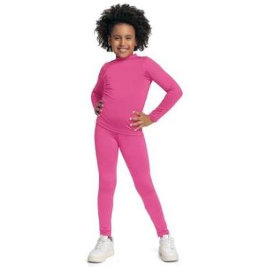 Imagem de Pijama Térmico Infantil Segunda Pele Rosa Chiclete Fakini-Feminino