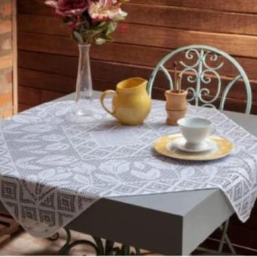 Imagem de Toalha Renda de Chá Mesa Centro Para Mesa 80x80cm Quadrada - Tulipa Br
