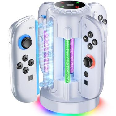 Imagem de Base de carregamento para Nintendo Switch 2 Joy-Con 2025 com LED - Feg