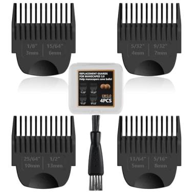 Imagem de Pacote com 4 protetores para cortador de grama Manscaped 3.0 - Protetores de aparador de grama ajustáveis 3.0 com escova e organizador, pente guia à prova d'água para acessórios Manscaped 3.0, 1/20.3