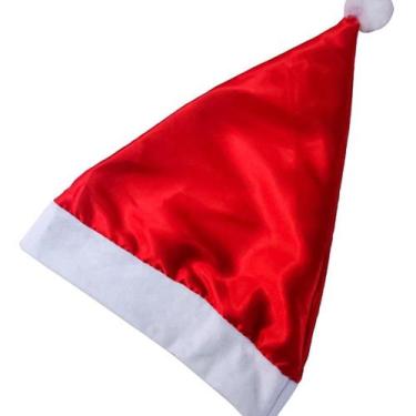 Imagem de Gorro Touca de Papai Noel em Cetim Linha Luxo - Wincy - Natal