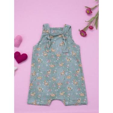 Imagem de Jardineira Estampada de Cotton Para Bebês Estilosos Do P ao GG com Mui