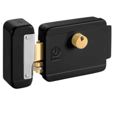 Imagem de Fechadura Eletrica De Sobrepor Preta Reversível 4 Lados Fcfec01n