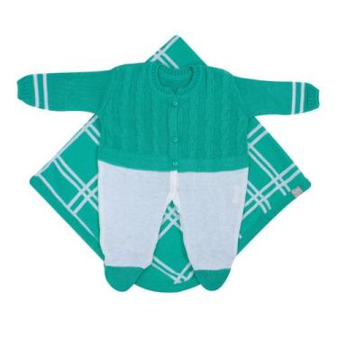 Imagem de Saída de Maternidade Jacquard - Kowak, Verde, RN