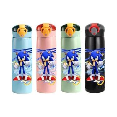 Imagem de Copo Infantil De Aço Inoxidável Isolado Com Canudo De 460ml, Garrafa P