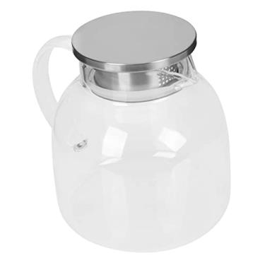Imagem de Zerodeko Conjunto de jarra de chá de vidro de 1 litro com tampa de jarro para geladeira