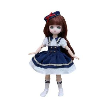 Imagem de Boneca BJD Em Escala 1/6 De 30cm Com 23 Juntas Removíveis, Olhos 3D, V