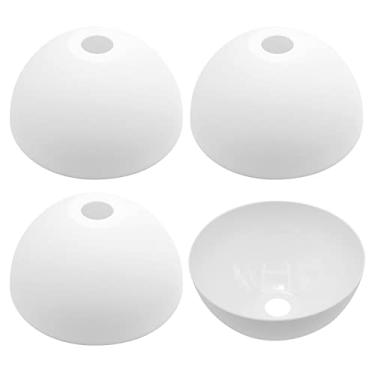 Imagem de CADUFUELLY Pacote com 4 lâmpadas grandes de 25,4 cm, abajur de plástico resistente, substituição de lâmpada de estilo moderno para sala de estar, quarto, lâmpadas de chão e várias lâmpadas